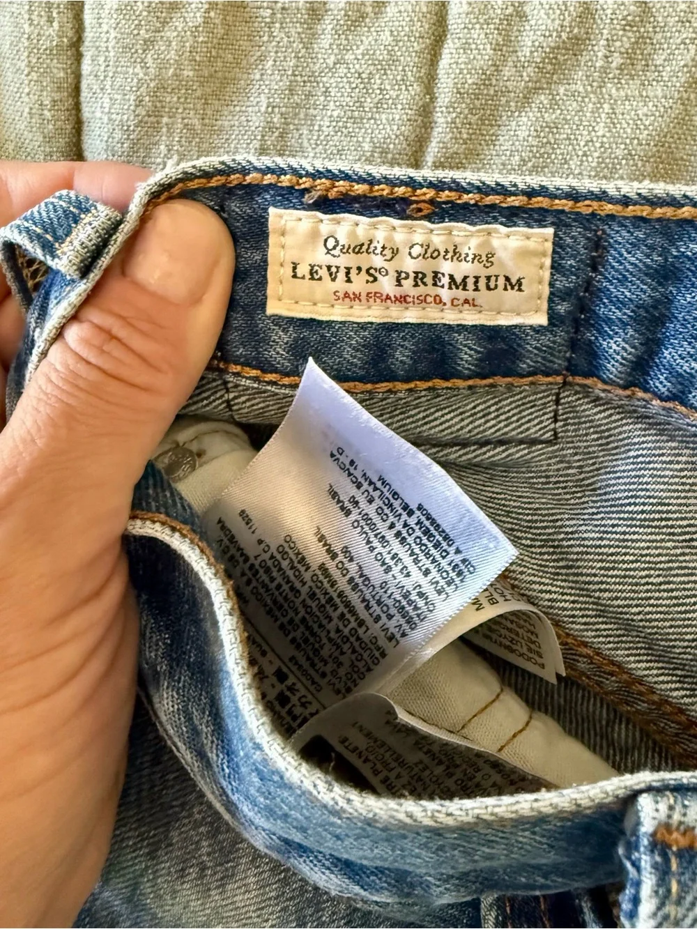 Levi’s 501 Original Denim Shorts Blue Distressed Denim Women's Cutoff Shorts